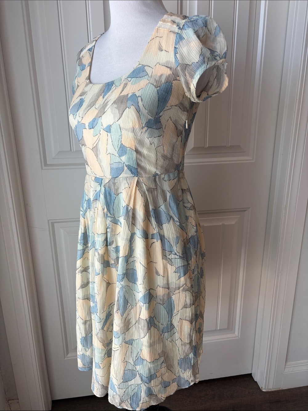 Anthropologie Moulinette Soeurs Watercolor Floral Cap Sleeve Dress Size 2 - Picture 2 of 8